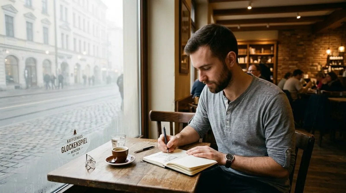 Homeoffice mann dual monitor schreibtisch professionell hamburg